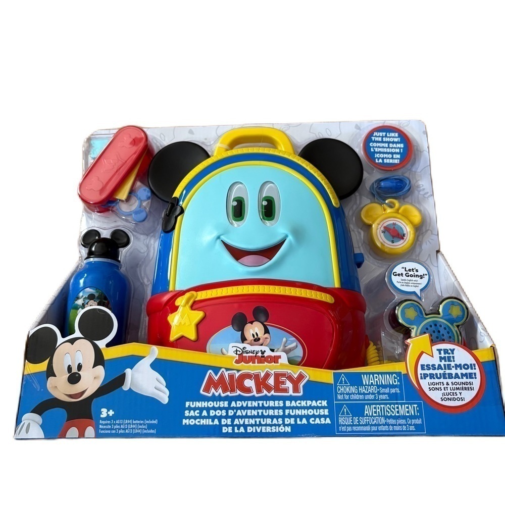 Mickey Mouse Funhouse Adventures Backpack Disney Junior NEW Compass Camping